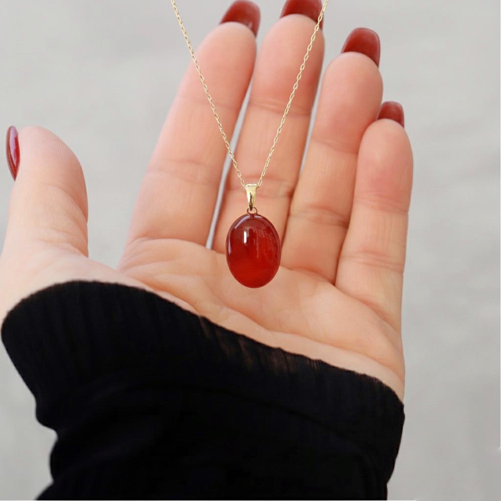 石を愉しむレッドアゲートのネックレス | 2枚目