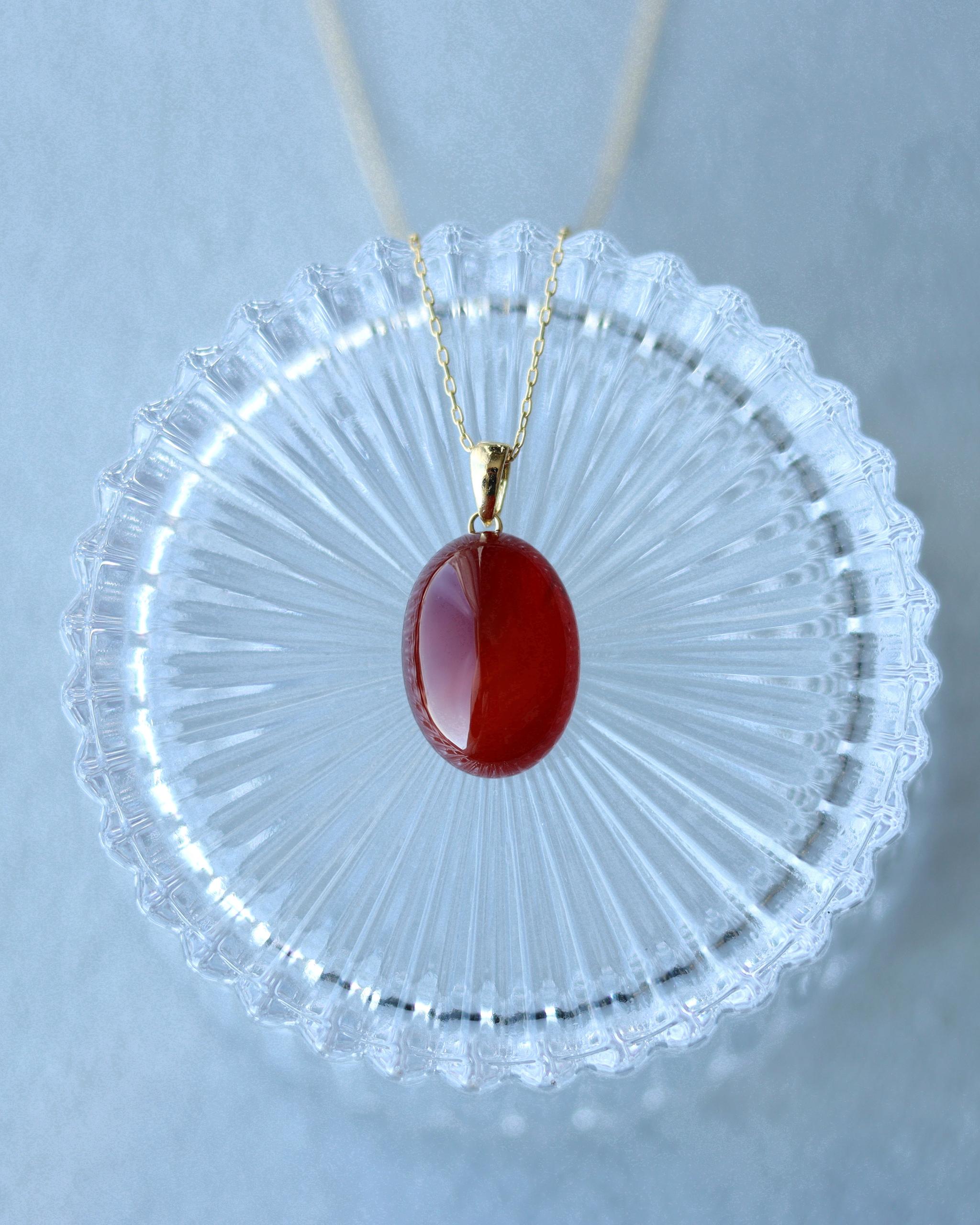 石を愉しむレッドアゲートのネックレス | 5枚目