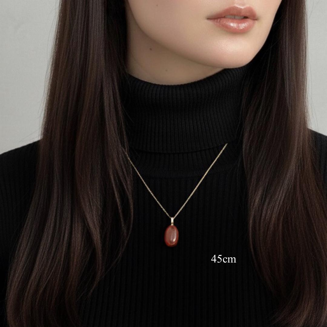 石を愉しむレッドアゲートのネックレス | 8枚目