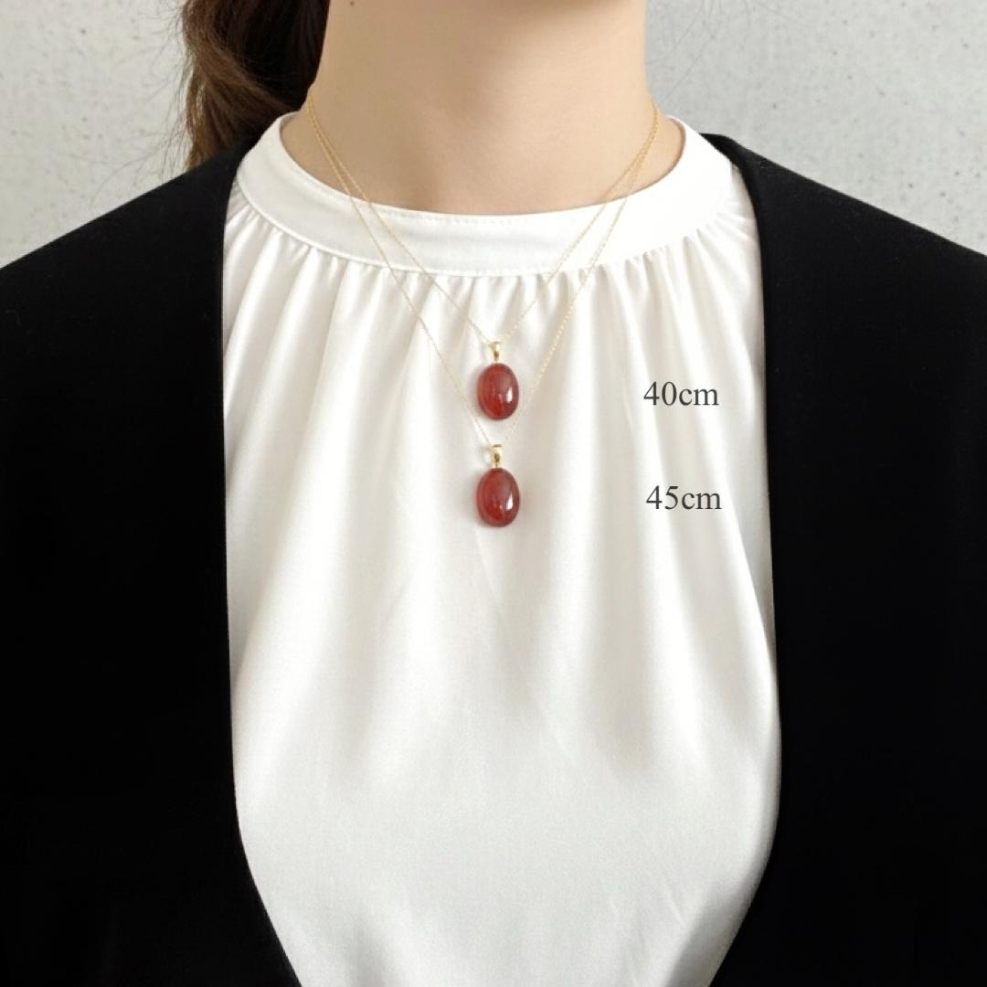 石を愉しむレッドアゲートのネックレス | 10枚目