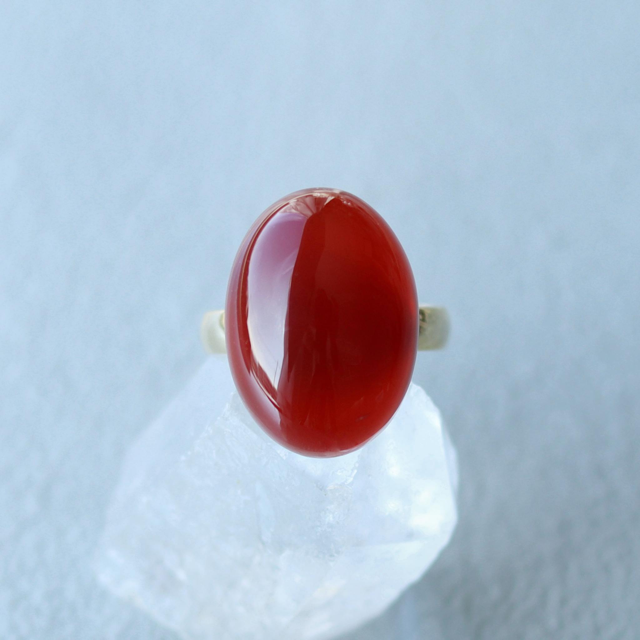 石を愉しむレッドアゲートのリング | 6枚目